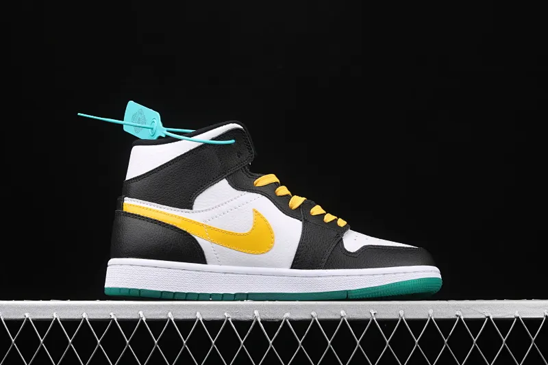 All categories Air Jordan Jordan series basketball shoes Air Jordan 1 Mid Air Jordan 1 Mid AJ1 Joe 1 red and yellow color hook Yuanyang mid-top basketball shoes BQ6472-063